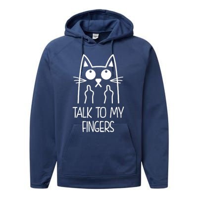 Talk To My Fingers Performance Fleece Hoodie