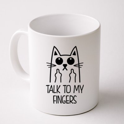 Talk To My Fingers Coffee Mug