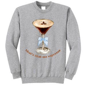 That’S That Me Espresso Espresso Martini Blue Bow Tall Sweatshirt