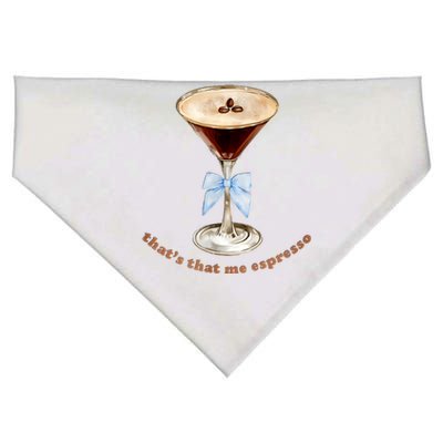 That’S That Me Espresso Espresso Martini Blue Bow USA-Made Doggie Bandana