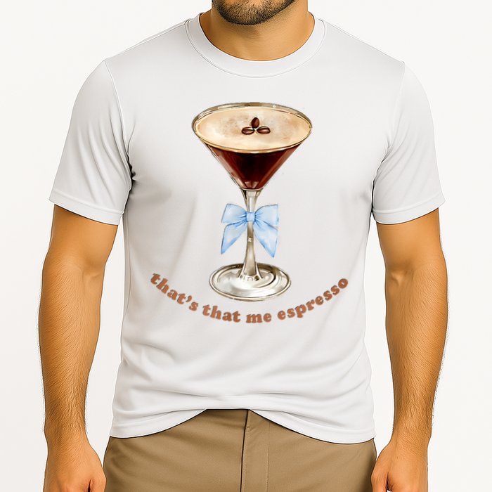 That’S That Me Espresso Espresso Martini Blue Bow Cooling Performance Crew T-Shirt