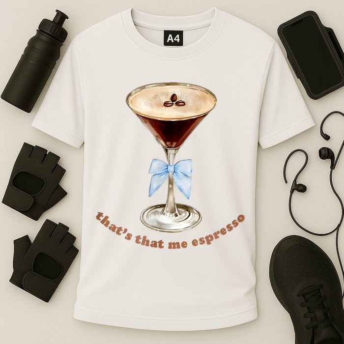 That’S That Me Espresso Espresso Martini Blue Bow Cooling Performance Crew T-Shirt