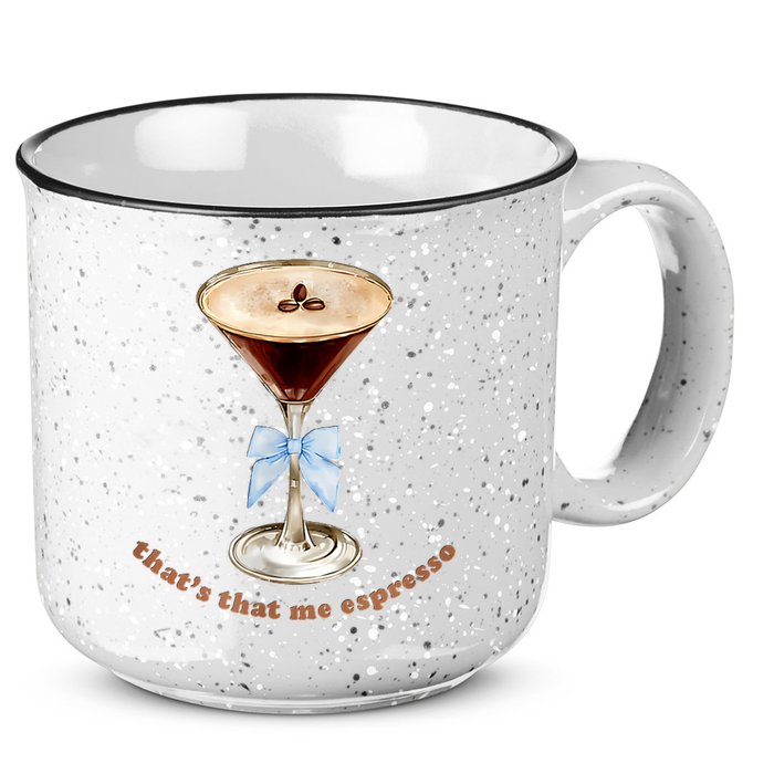 That’S That Me Espresso Espresso Martini Blue Bow 15oz Campfire Ceramic Mug