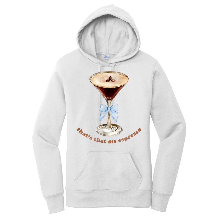 That’S That Me Espresso Espresso Martini Blue Bow Women's Pullover Hoodie