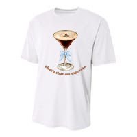 That’S That Me Espresso Espresso Martini Blue Bow Youth Performance Sprint T-Shirt