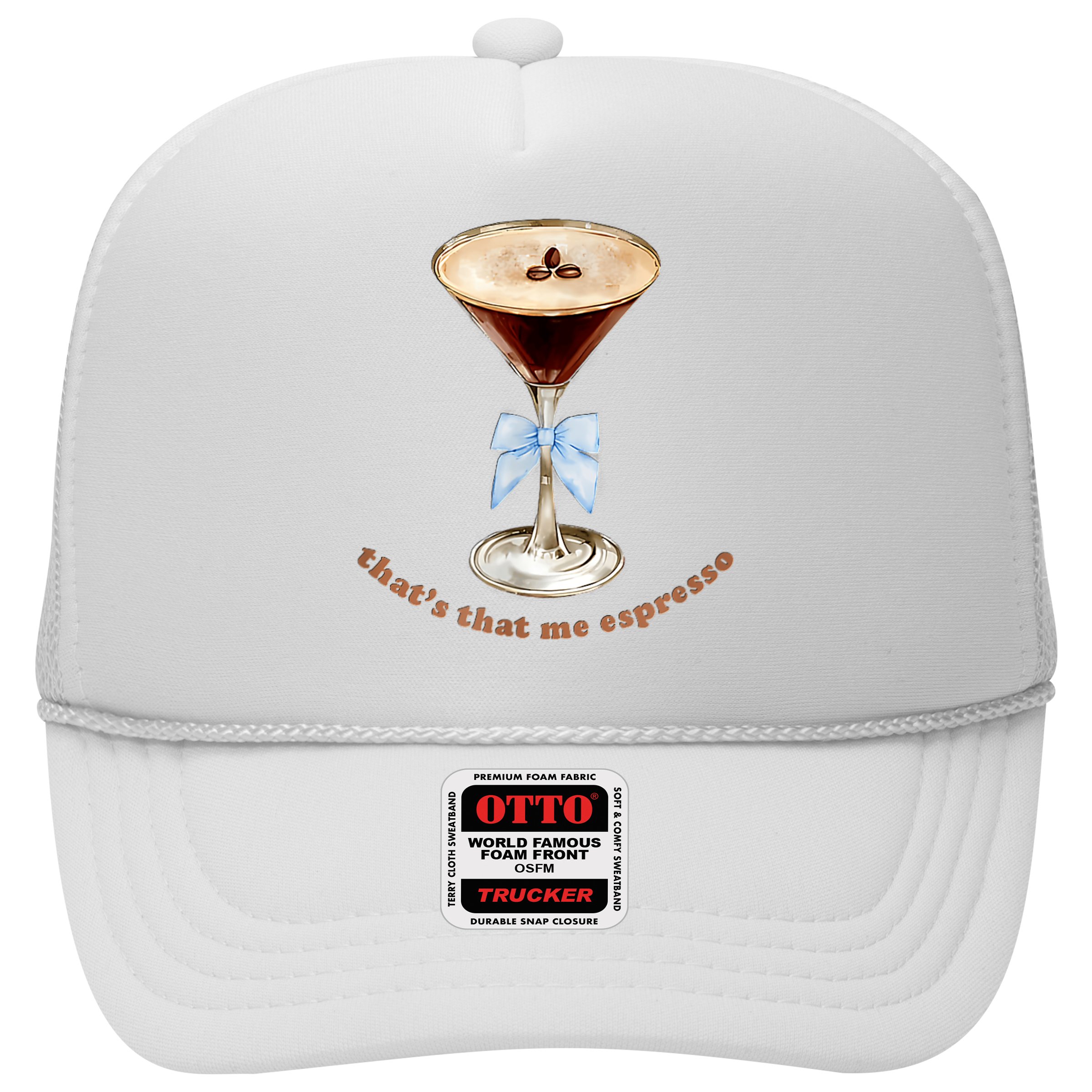 That’S That Me Espresso Espresso Martini Blue Bow Hat