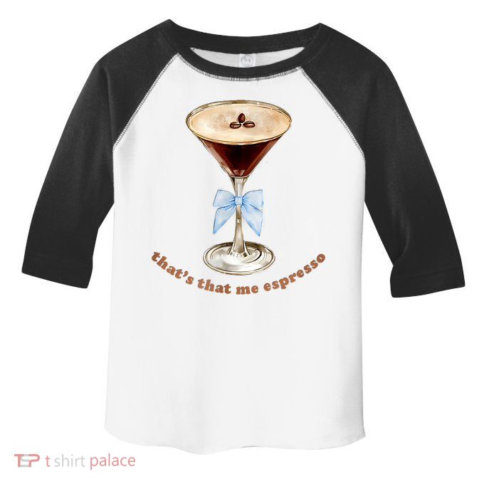 That’S That Me Espresso Espresso Martini Blue Bow Toddler Fine Jersey T-Shirt