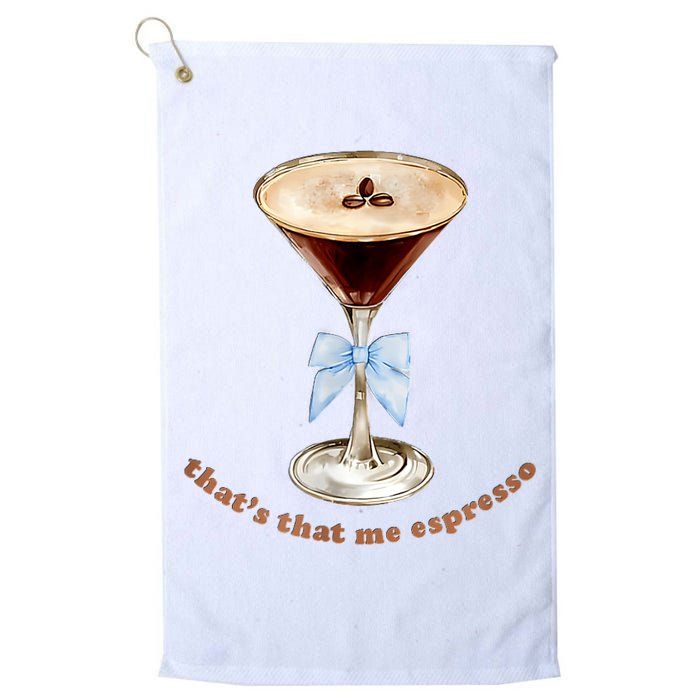 That’S That Me Espresso Espresso Martini Blue Bow Golf Towel