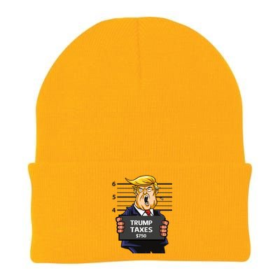 Trump Taxes Meaningful Gift Prison Mug Shot $750 Fraud Lock Him Up Gift Knit Cap Winter Beanie