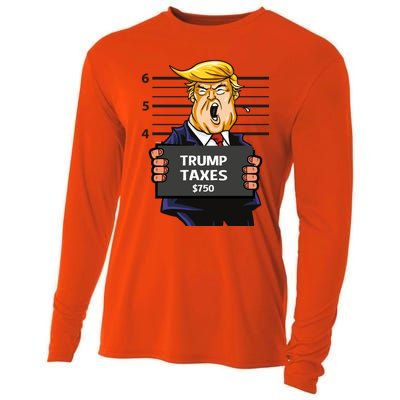 Trump Taxes Meaningful Gift Prison Mug Shot $750 Fraud Lock Him Up Gift Cooling Performance Long Sleeve Crew