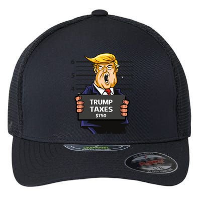 Trump Taxes Meaningful Gift Prison Mug Shot $750 Fraud Lock Him Up Gift Flexfit Unipanel Trucker Cap