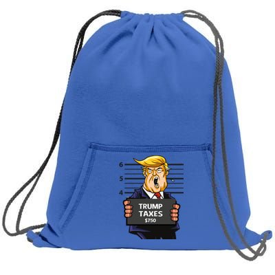 Trump Taxes Meaningful Gift Prison Mug Shot $750 Fraud Lock Him Up Gift Sweatshirt Cinch Pack Bag