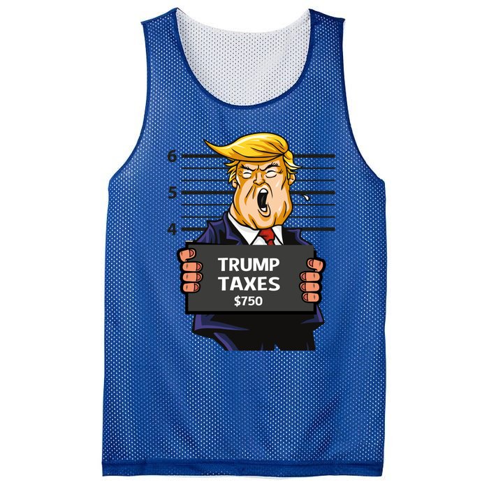 Trump Taxes Meaningful Gift Prison Mug Shot $750 Fraud Lock Him Up Gift Mesh Reversible Basketball Jersey Tank