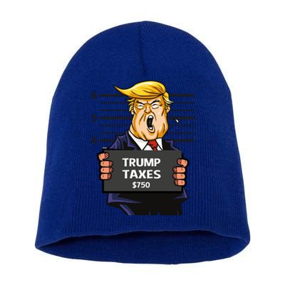 Trump Taxes Meaningful Gift Prison Mug Shot $750 Fraud Lock Him Up Gift Short Acrylic Beanie