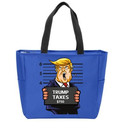 Trump Taxes Meaningful Gift Prison Mug Shot $750 Fraud Lock Him Up Gift Zip Tote Bag