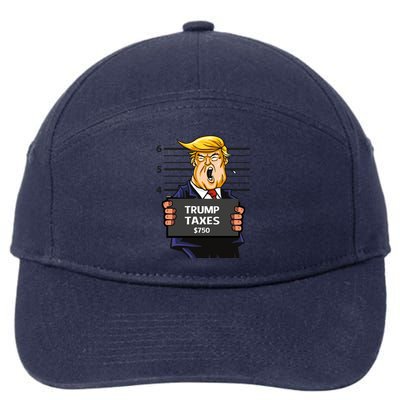 Trump Taxes Meaningful Gift Prison Mug Shot $750 Fraud Lock Him Up Gift 7-Panel Snapback Hat