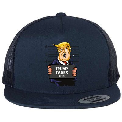 Trump Taxes Meaningful Gift Prison Mug Shot $750 Fraud Lock Him Up Gift Flat Bill Trucker Hat