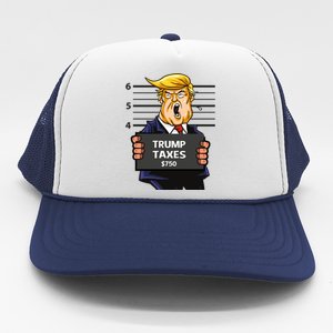 Trump Taxes Meaningful Gift Prison Mug Shot $750 Fraud Lock Him Up Gift Trucker Hat