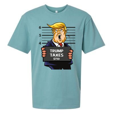 Trump Taxes Meaningful Gift Prison Mug Shot $750 Fraud Lock Him Up Gift Sueded Cloud Jersey T-Shirt