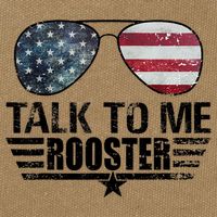 Talk To Me Rooster Sunglasses America Flag Cotton Canvas Backpack