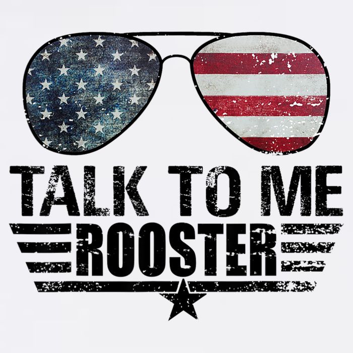 Talk To Me Rooster Sunglasses America Flag V-Neck T-Shirt