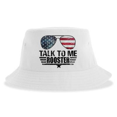 Talk To Me Rooster Sunglasses America Flag Sustainable Bucket Hat