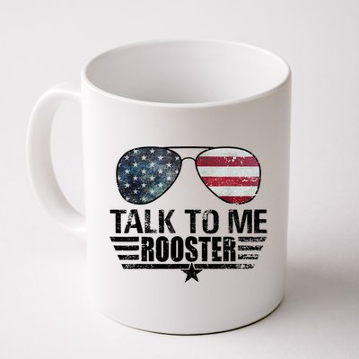 Talk To Me Rooster Sunglasses America Flag Mug