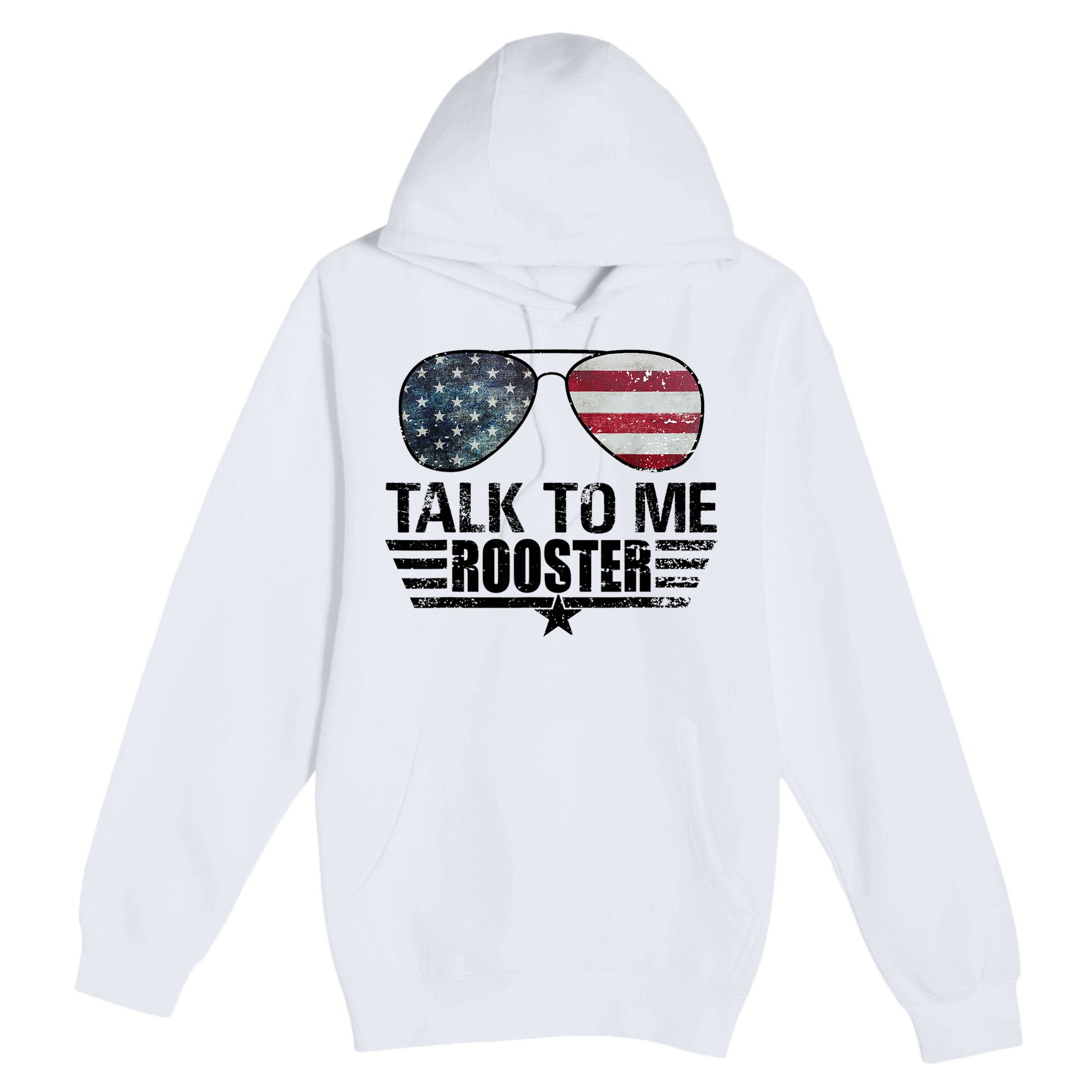 Talk To Me Rooster Sunglasses America Flag Premium Pullover Hoodie