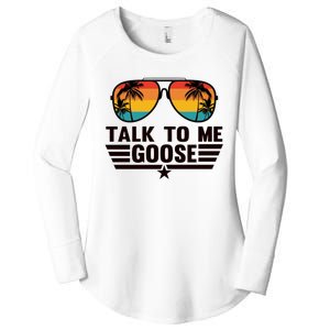 Talk To Me Goose Women's Perfect Tri Tunic Long Sleeve Shirt