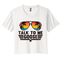 Talk To Me Goose Women's Crop Top Tee