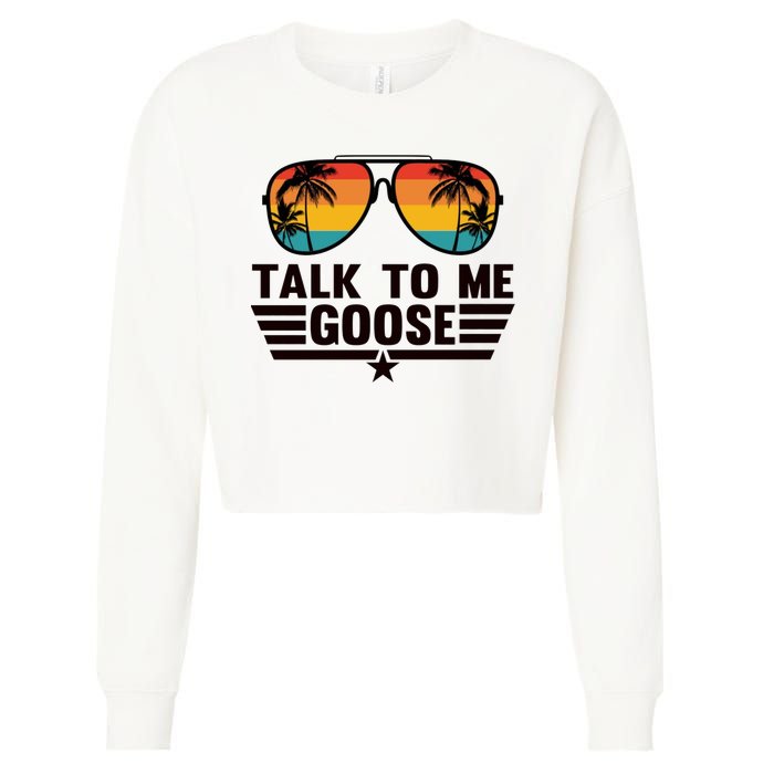 Talk To Me Goose Cropped Pullover Crew