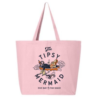 The Tipsy Mermaid Dive Bar & Fish Shack Vintage Pinup Art 25L Jumbo Tote