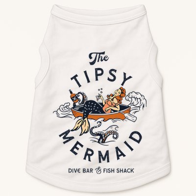 The Tipsy Mermaid Dive Bar & Fish Shack Vintage Pinup Art Doggie Tank