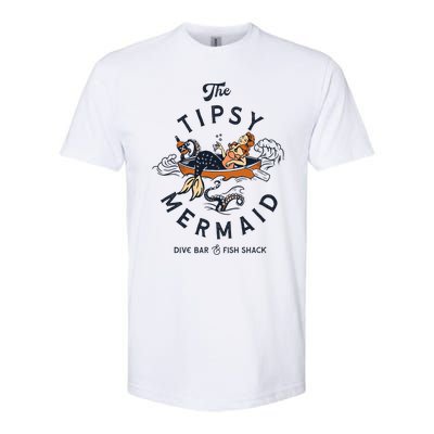 The Tipsy Mermaid Dive Bar & Fish Shack Vintage Pinup Art Softstyle® CVC T-Shirt