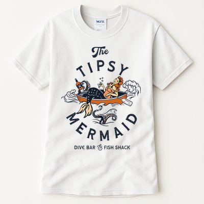 The Tipsy Mermaid Dive Bar & Fish Shack Vintage Pinup Art Tall T-Shirt