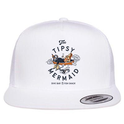 The Tipsy Mermaid Dive Bar & Fish Shack Vintage Pinup Art Flatbill Hat
