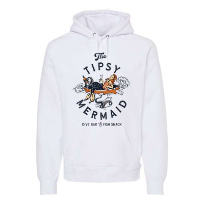 The Tipsy Mermaid Dive Bar & Fish Shack Vintage Pinup Art Premium Hoodie