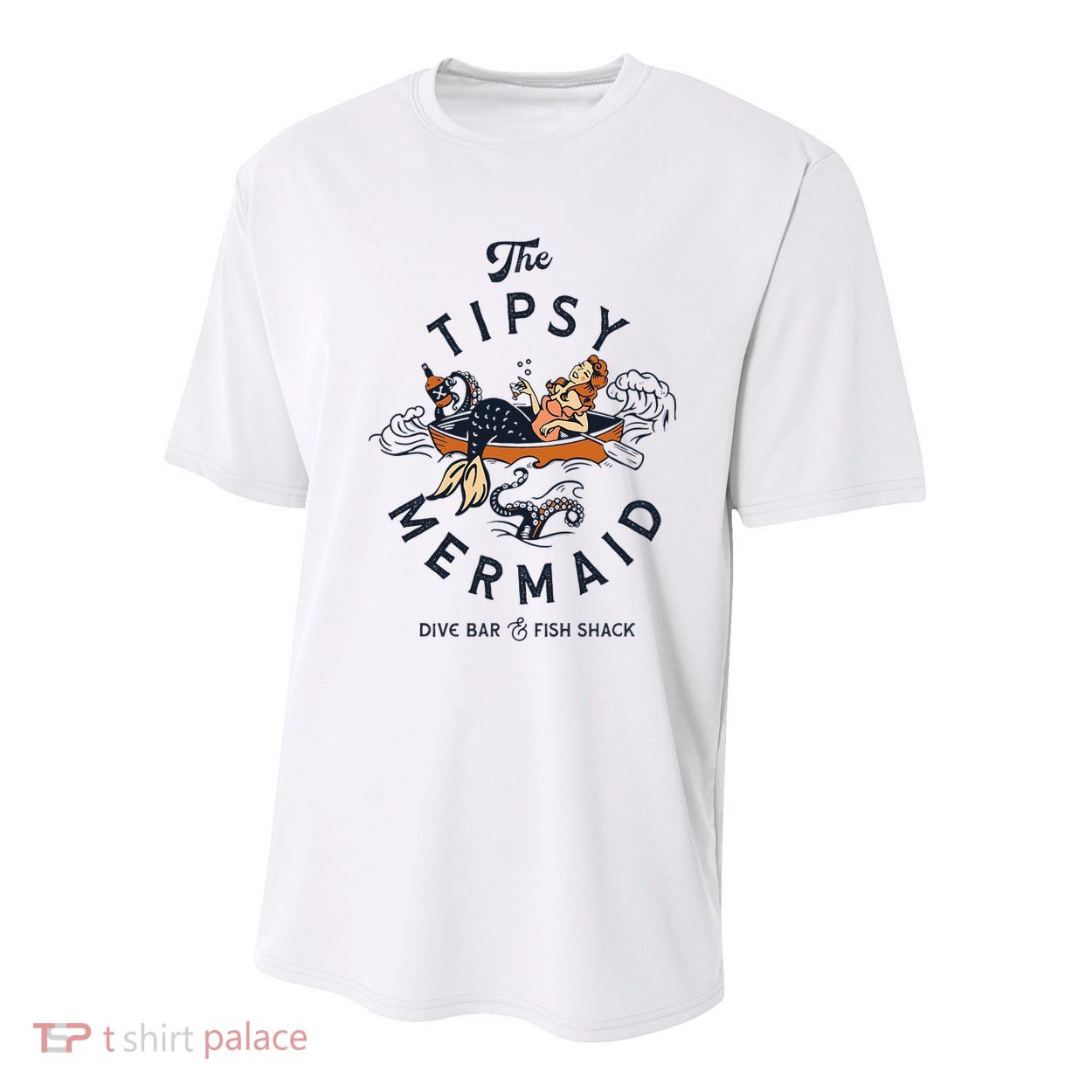 The Tipsy Mermaid Dive Bar & Fish Shack Vintage Pinup Art Youth Performance Sprint T-Shirt