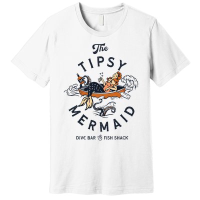 The Tipsy Mermaid Dive Bar & Fish Shack Vintage Pinup Art Premium T-Shirt