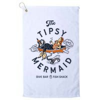 The Tipsy Mermaid Dive Bar & Fish Shack Vintage Pinup Art Golf Towel