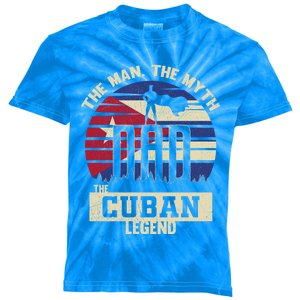 The The Myth The Cuban Legend Dad Gift Kids Tie-Dye T-Shirt