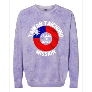 Taiwan Taichung Mission Lds Proud Mormon Missionary Cool Gift Colorblast Crewneck Sweatshirt