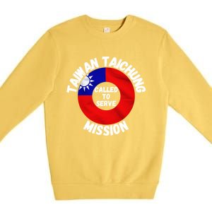 Taiwan Taichung Mission Lds Proud Mormon Missionary Cool Gift Premium Crewneck Sweatshirt