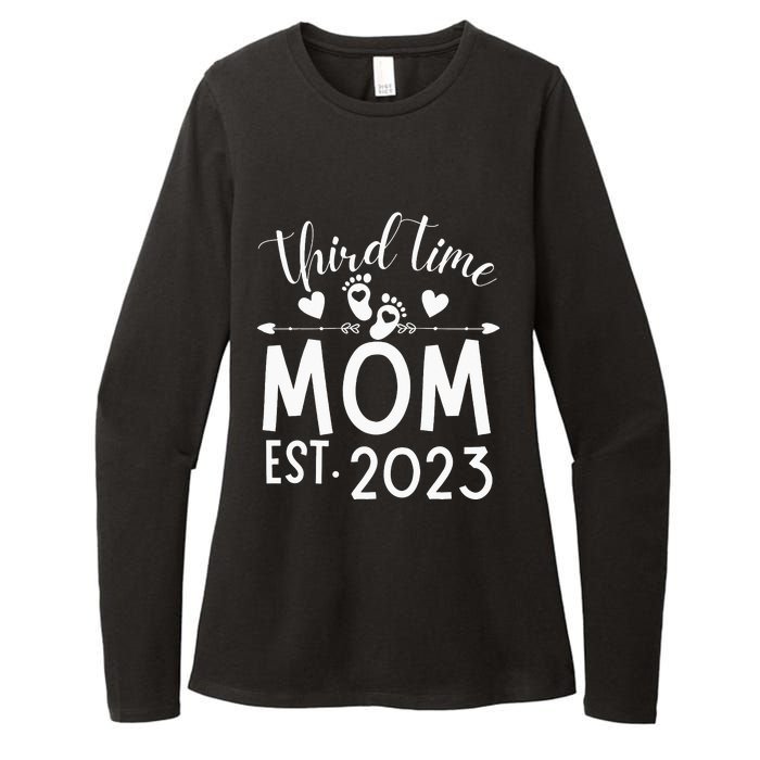 Third time Mom Pregnancy Mother's Day Soon to be Mom Womens CVC Long Sleeve Shirt