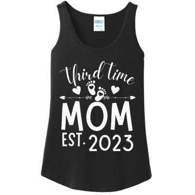 Third time Mom Pregnancy Mother's Day Soon to be Mom Ladies Essential Tank