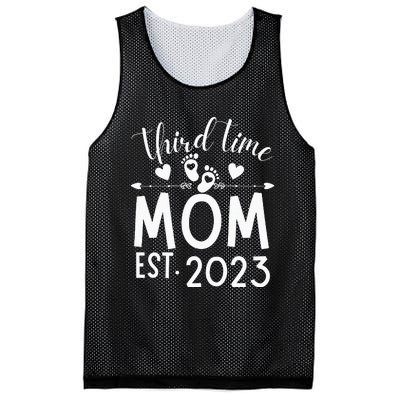 Third time Mom Pregnancy Mother's Day Soon to be Mom Mesh Reversible Basketball Jersey Tank