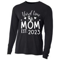 Third time Mom Pregnancy Mother's Day Soon to be Mom Cooling Performance Long Sleeve Crew