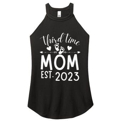 Third time Mom Pregnancy Mother's Day Soon to be Mom Women's Perfect Tri Rocker Tank