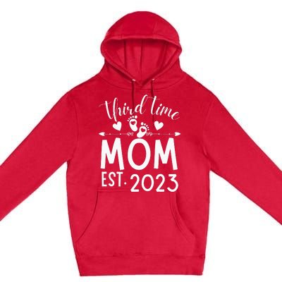 Third time Mom Pregnancy Mother's Day Soon to be Mom Premium Pullover Hoodie