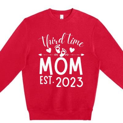 Third time Mom Pregnancy Mother's Day Soon to be Mom Premium Crewneck Sweatshirt